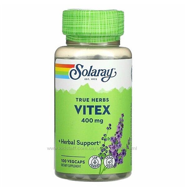 Solaray, вітекс, 400 мг, витекс, 100 шт