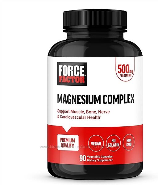 Force Factor, цитрат магнію, 150 мг, 180 рослинних капсул