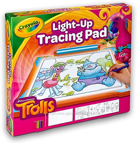 Crayola Trolls Light Up Tracing Pad. Планшет с лед подсветкой Крайола.