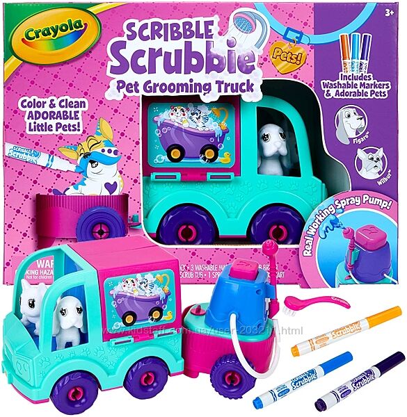Набор Машина для Груминга Crayola Scribble Scrubbie Pets Grooming Truck
