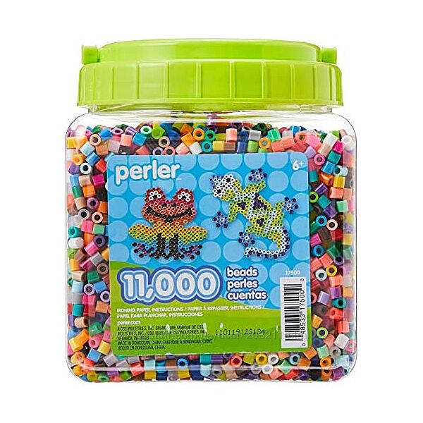 Термомозаїка Перлер. Perler Beads 11 000 Count Bead Jar Multi-Mix Colors 