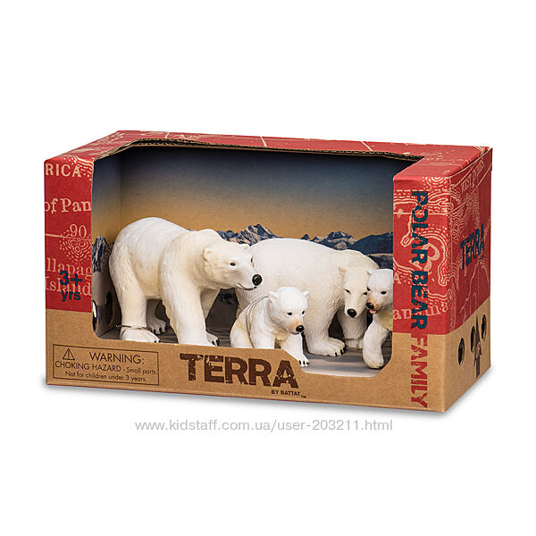 Сімя білих ведмедів Terra by Battat Polar Bear Family