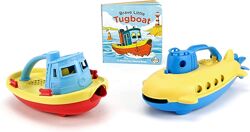 Набір еко іграшок Green Toys підводний човен, буксир та книжка.
