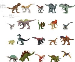 Міні Фігурки Динозаврів 20 шт Mattel Jurassic World Dominion Mini Dinosaur