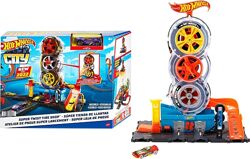 Трек Хот Вілс Трекі на шиномонтажі Hot Wheels City Super Twist Tire Shop