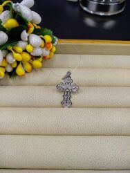 Серебряный красивый шикарный классический крестик 925 унисекс