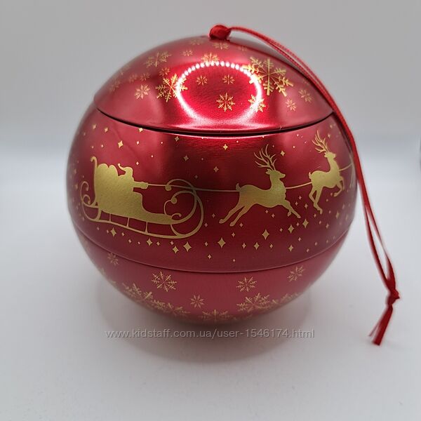 Ювелирная подарочная упаковка футляр большой новогодний красный шар