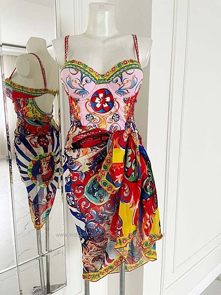 Купальник з парео Dolce & Gabbana 