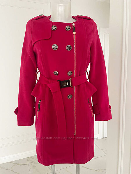 Пальто рожеве Gucci з шарфом