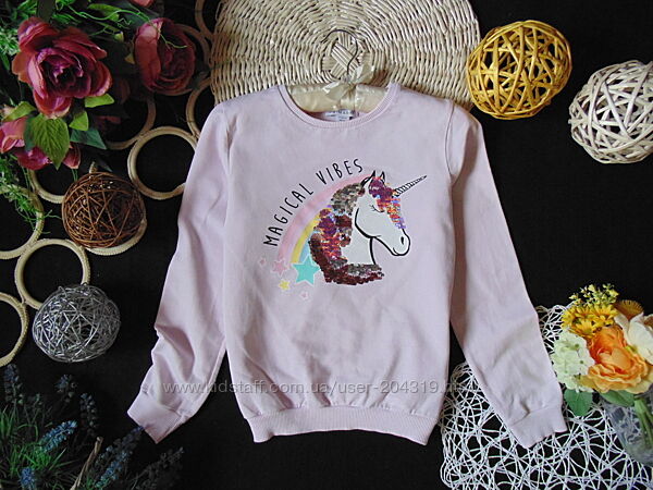 Свитшот с единорогом из паеток Primark