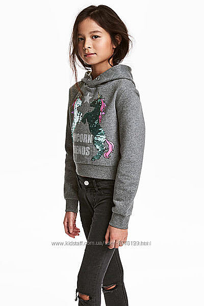 Крутецкое укороченное худи H&M