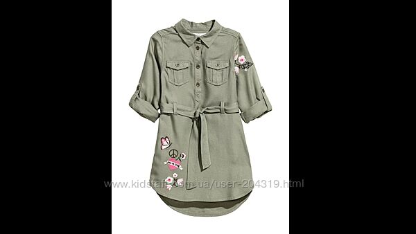 Моднячее платье рубашка H&M