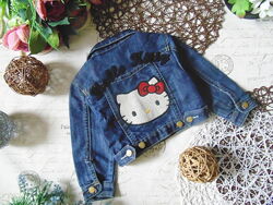 Джинсовый пиджак-ветровка Hello Kitty 