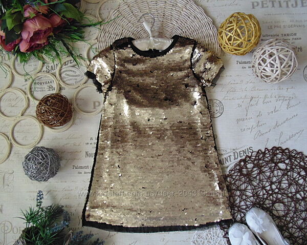 Суперовое нарядное платье в реверсные пайетки Primark 