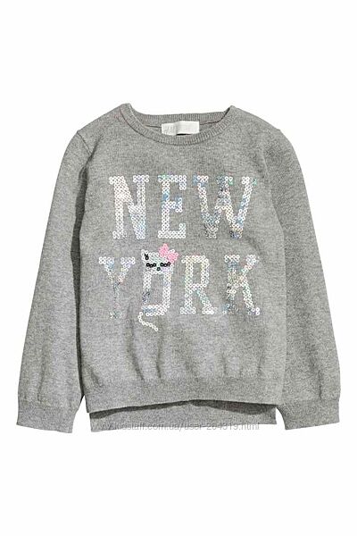 Стілячий джемпер з пайєтками H&M