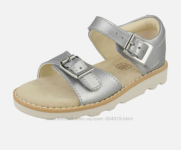 Босоніжки сандалі Clarks Toddler Silver Leather