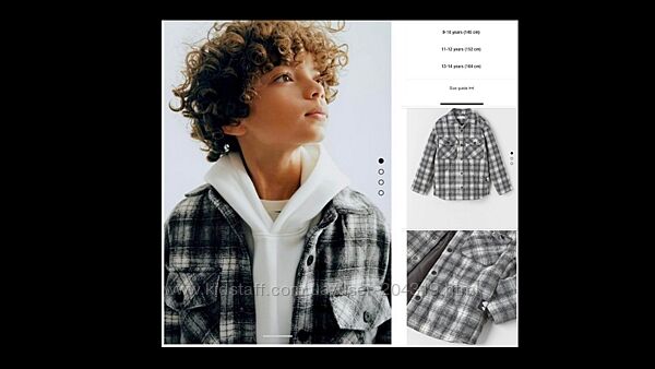 6-7р. Крутецька куртка сорочка з додаванням вовни ZARA