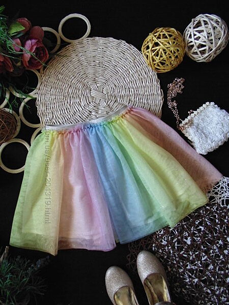 Шикарна фатинова спідничка з сріблястим мерехтінням H&M