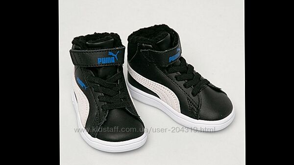 Крутецькі кросівки хайтопи на хутрі Puma Smash 