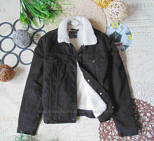 Суперова джинсова куртка на шерпа флісі DenimCo