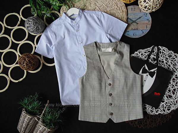 7-8р. Cуперовий комплект Tеніска сорочка та жилетка Next