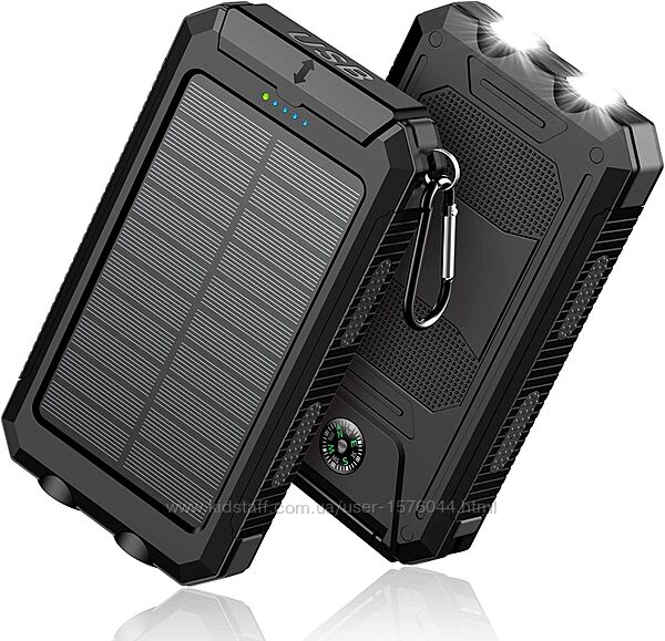 Solar-Charger-Power-Bank 36800mAh солнечное зарядное устройствофонарик