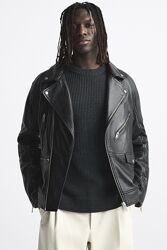  Кожаная куртка косуха в байкерскому стиле Zara