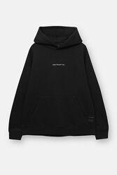 Мужское черное худи Pull&Bear