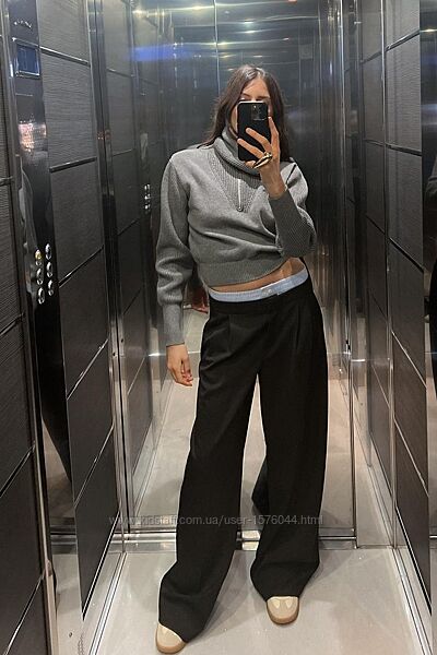 Женские черные штаны Zara