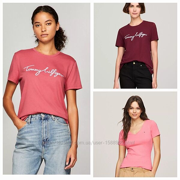 В наявності Tommy Hilfiger Футболки для жінок