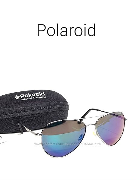 Солнцезащитные очки Polaroid Aviator Blue Green Mirror Оригинал