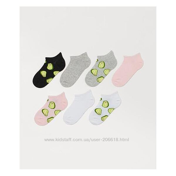 Носочки носки короткие авокадо комплект носков шкарпетки H&M девочкам
