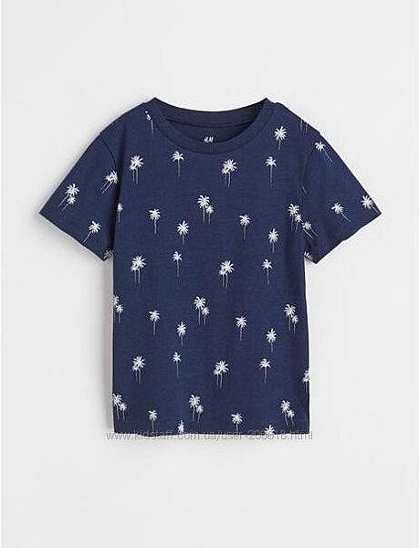 Футболка футболки H&M принт хлопок