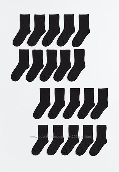 Шкарпетки носки носочки базові чорні H&M бавовна
