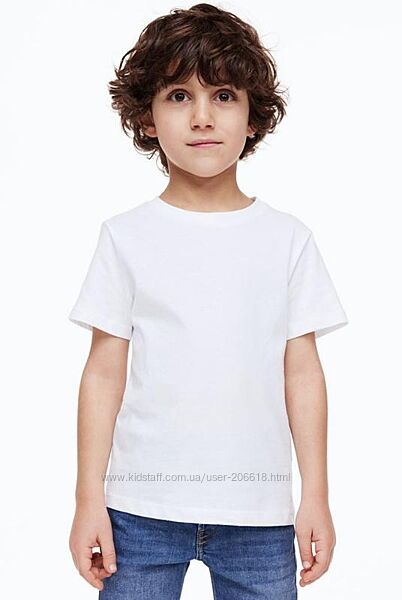 Футболка біла базова футболочка футболки H&M бавовна