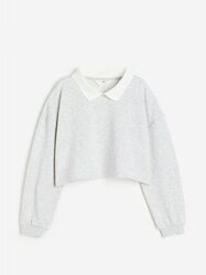 Світшот вкорочений двунитка реглан H&M оверсайз