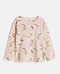 Топ реглан кофтинка футболка з довгим рукавом H&M бавовна кролики