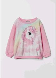 Светр светрик теплий плюшевий H&M єдиноріг