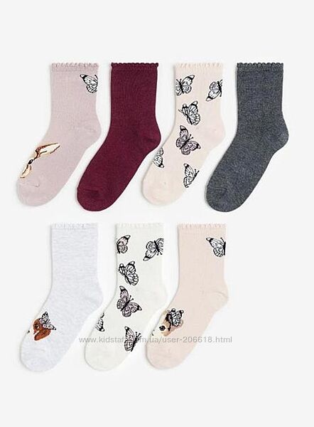 Шкарпетки носочки носки H&M бавовна принти