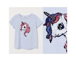 Футболка футболки з єдинорогом h&m бавовна 