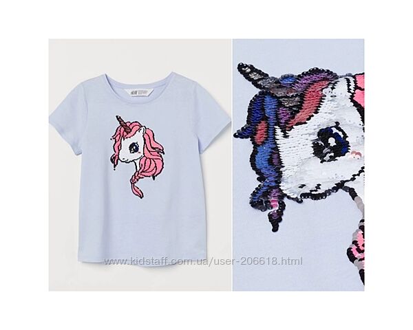 Футболка футболки з єдинорогом h&m бавовна 