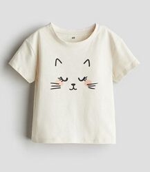 Футболки футболка котик H&M бавовна