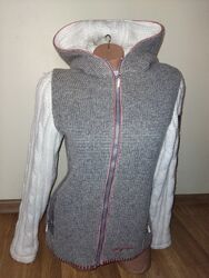 Кофта вовняна М L Кофта на молнии шерстяная М L з капюшоном