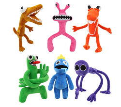 Набор Радужные Друзья 6 штук, мягкие игрушки из Roblox 30-35 см высота.