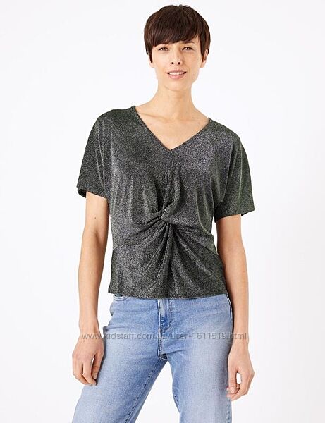 Сріблястий топ marks & spencer