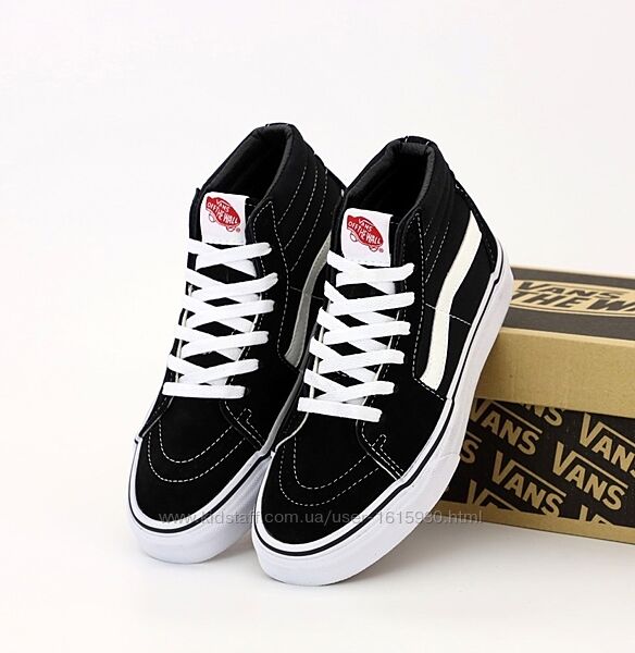 Унісекс жіночі чоловічі кеди Vans SK8-Hi (36-45) Арт 11055 Виробник Китай Верх Замш/Текстиль Підошва Гума Розміри: 4, 4.5, 5, 5.5, 6, 6.5, 7, 7.5, 8, 8.5, 9, 9.5, 10, 10.5, 11