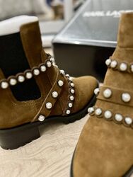 Нові замшеві ботінки/черевики/челсі Karl Lagerfeld