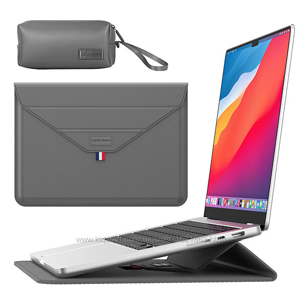 Чохол сірий на ноутбук макбук macbook laptop case і сумочка
