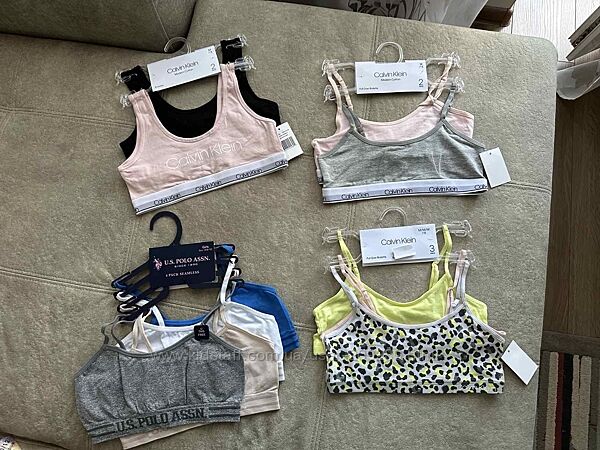 Бавовняні та поліестерові топи , бра calvin klein  на дівчинку