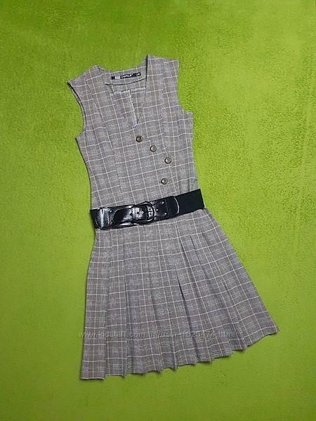 Платье сарафан школьный с юбкой плиссе на 158-164-170 см